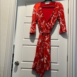 Elegant Red Wrap Dress